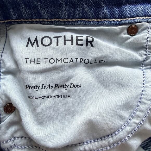 Mother The Tomcat Roller Jeans Womens 26 Blue/Pretty Is As Pretty Does - Picture 9 of 13